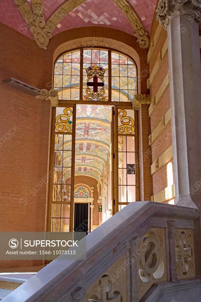 Former Hospital de la Santa Creu i Sant Pau modernist complex, Barcelona, Catalonia, Spain