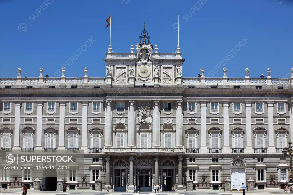 Facade of the Palacio Real, Madrid, Spain, Europe