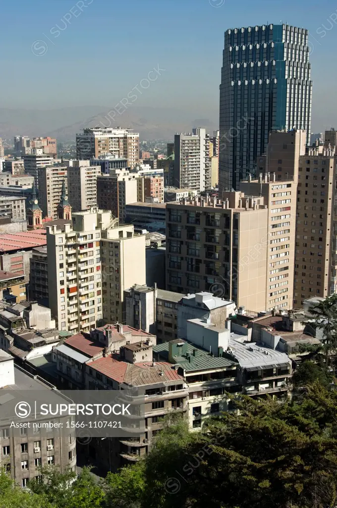 Santiago de Chile city. View of City Center.