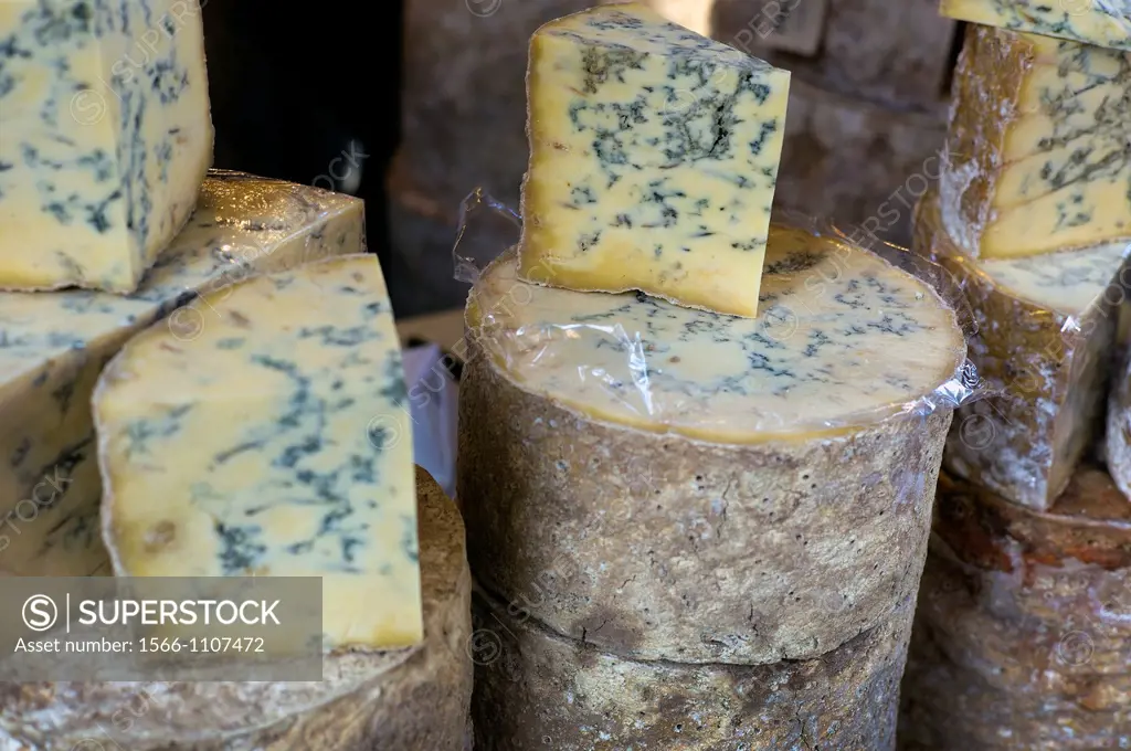 Stilton, cheese in a cheeseshop, England