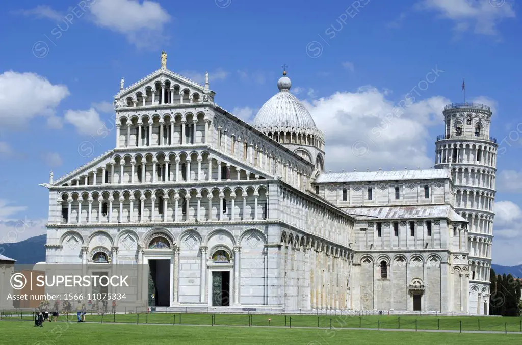 Cathedral, Leaning Tower Of Pisa, Pisa, Italy.