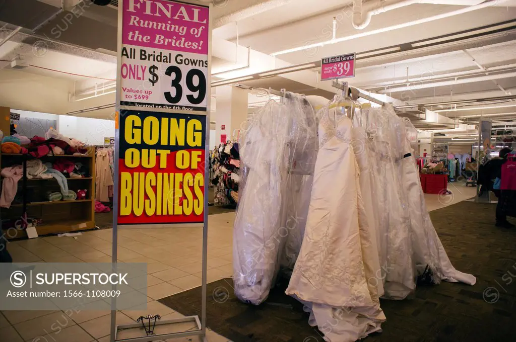 Liquidation sale at the Filene´s Basement store on Union Square in New York Filene´s Basement and its parent company Syms Corp are under bankruptcy pr...