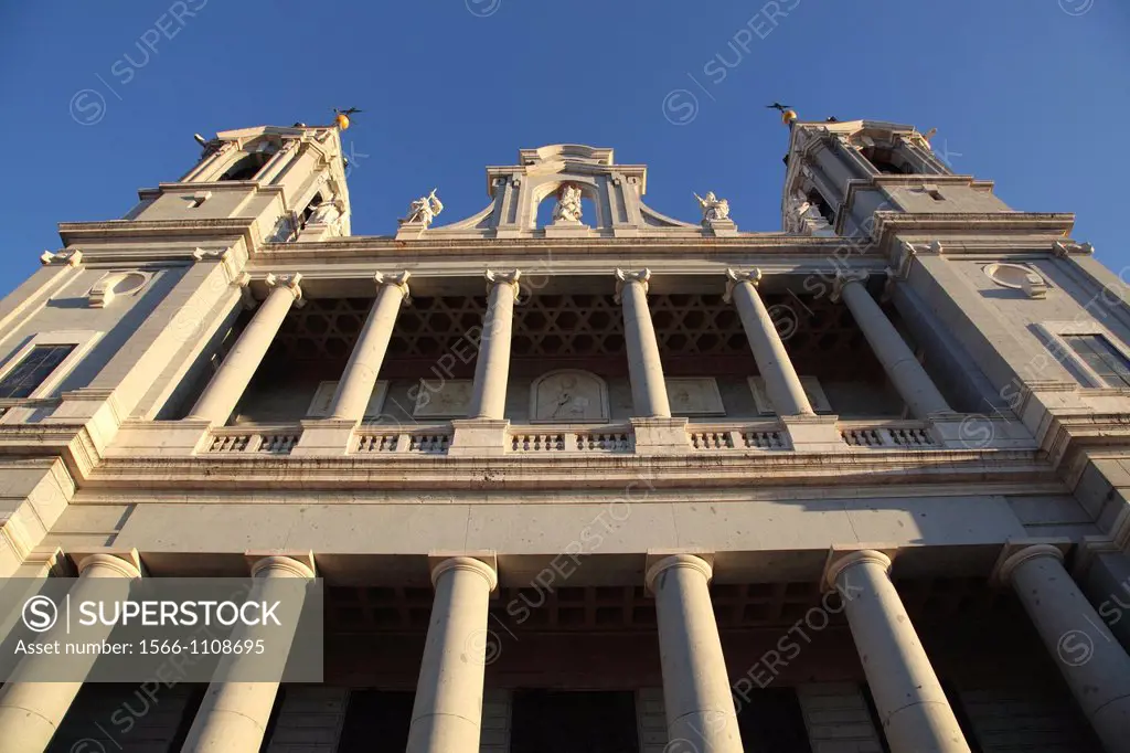 Partial view of the Almudena Cathedral, Madrid, Spain, Europe