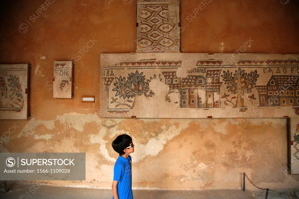 Mosaic at the Archeological Park of Madaba, Madaba, Jordan