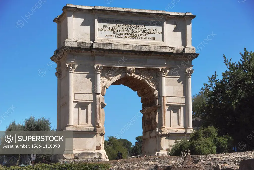 Arch of Titus, The Roman Forum, Campitelli, Rome, Lazio, Italy, Europe