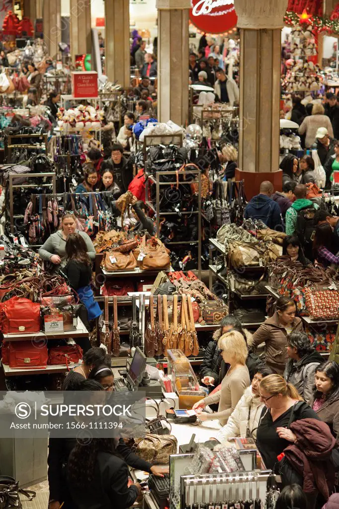 Hordes of shoppers inside Macy´s in New York looking for bargains on Black Friday, the day after Thanksgiving Many retailers opened their doors on Tha...