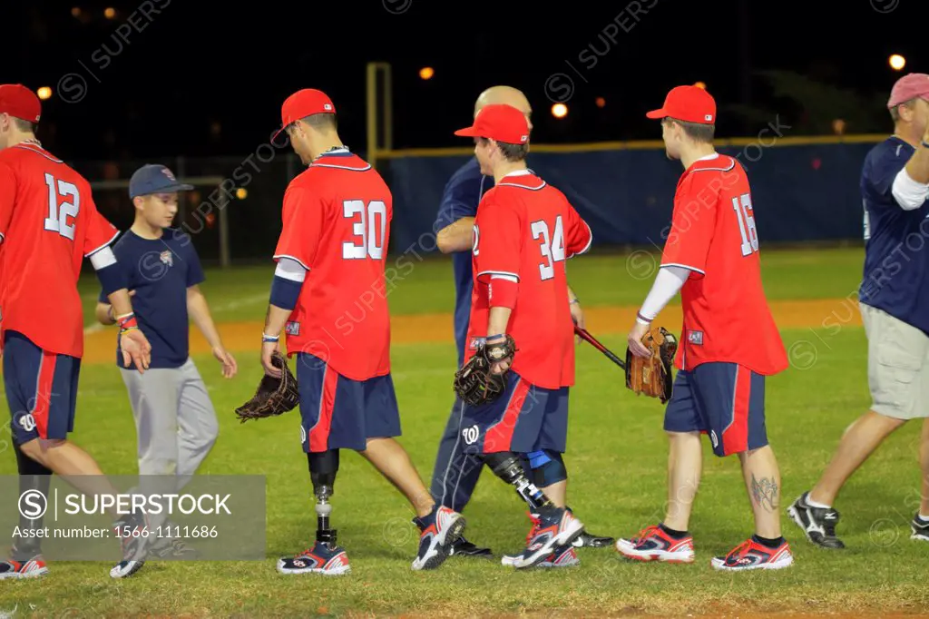 MOTION BLUR, Florida, Miami Beach, Flamingo Park, WWAST, Wounded Warrior Amputee Softball Team, disabled, veterans, soldiers, rehabilitated athletes, ...