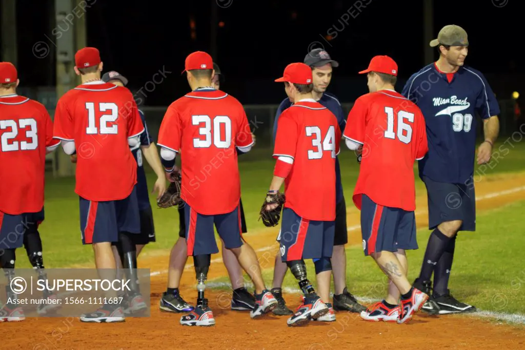 MOTION BLUR, Florida, Miami Beach, Flamingo Park, WWAST, Wounded Warrior Amputee Softball Team, disabled, veterans, soldiers, rehabilitated athletes, ...