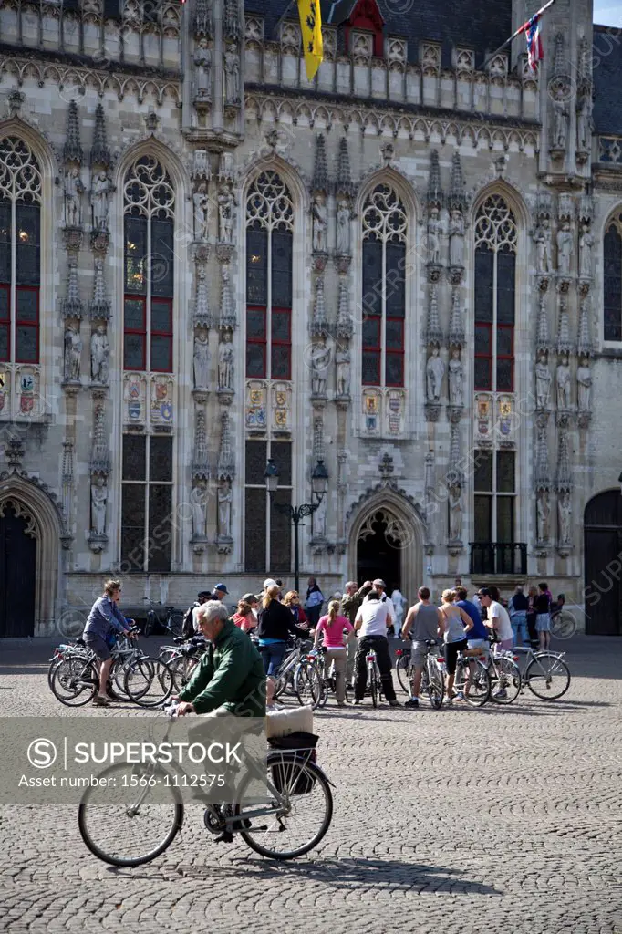 The City Hall in Burg, one of the best places to see about medieval Bruges, Flanders, Belgium