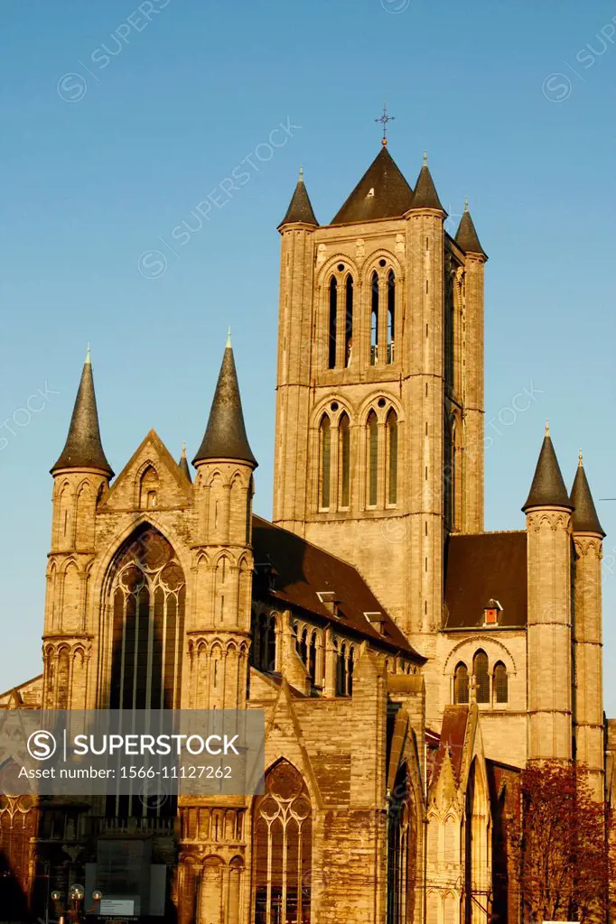 St. Nicholas´ Church and Belfry at Ghent, Flanders, Belgium, Europe.
