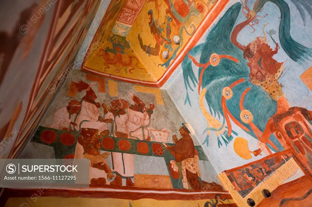 Reproduction of Bonampak Murals, Room 3, National Museum of Anthropology, Mexico City, Mexico