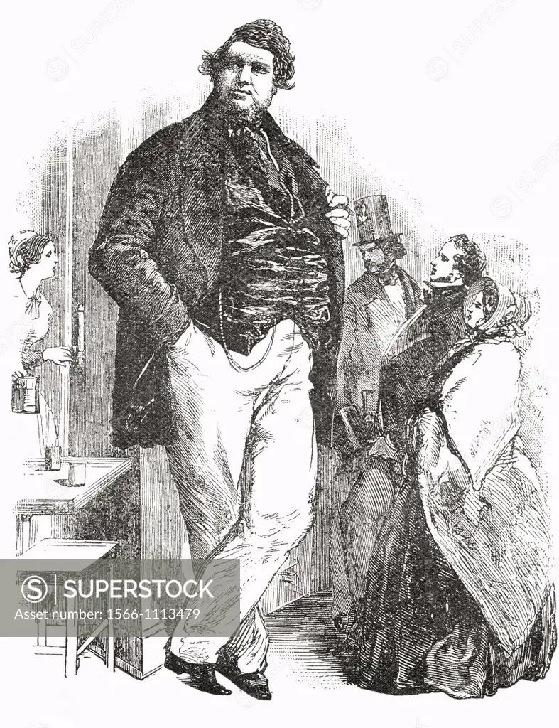 Robert Hales, aka The Norfolk Giant, 1820 - 1863  English giant  From The Strand Magazine published 1894