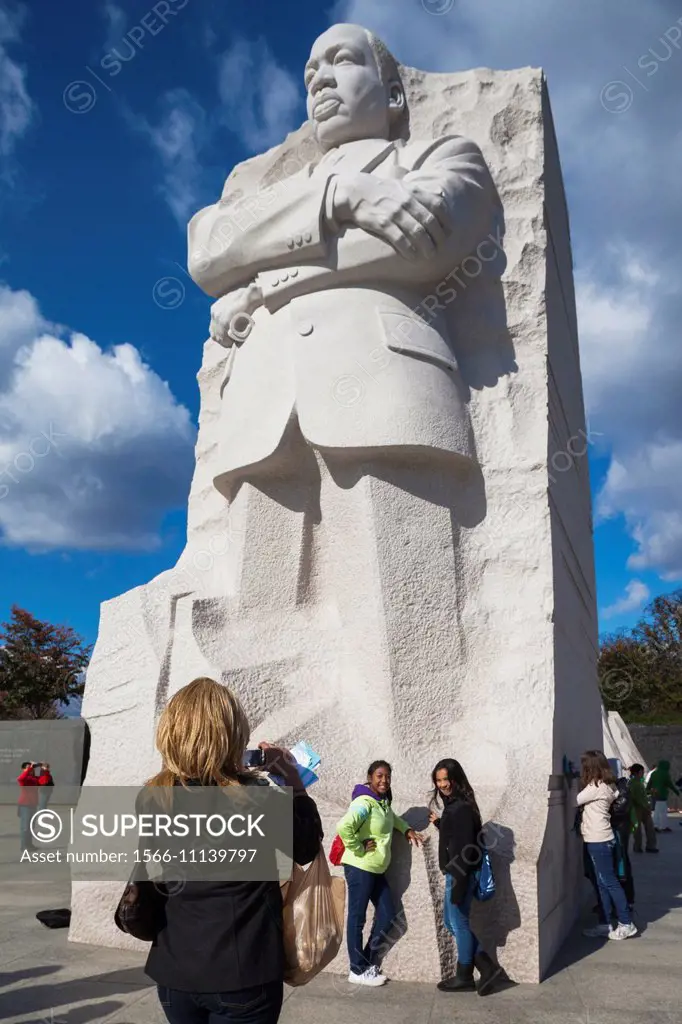 USA, Washington DC, Martin Luther King Monument.