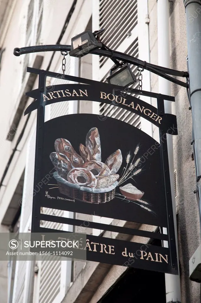 Bakery and Boulanger Shop Sign, Blois, France, Europe