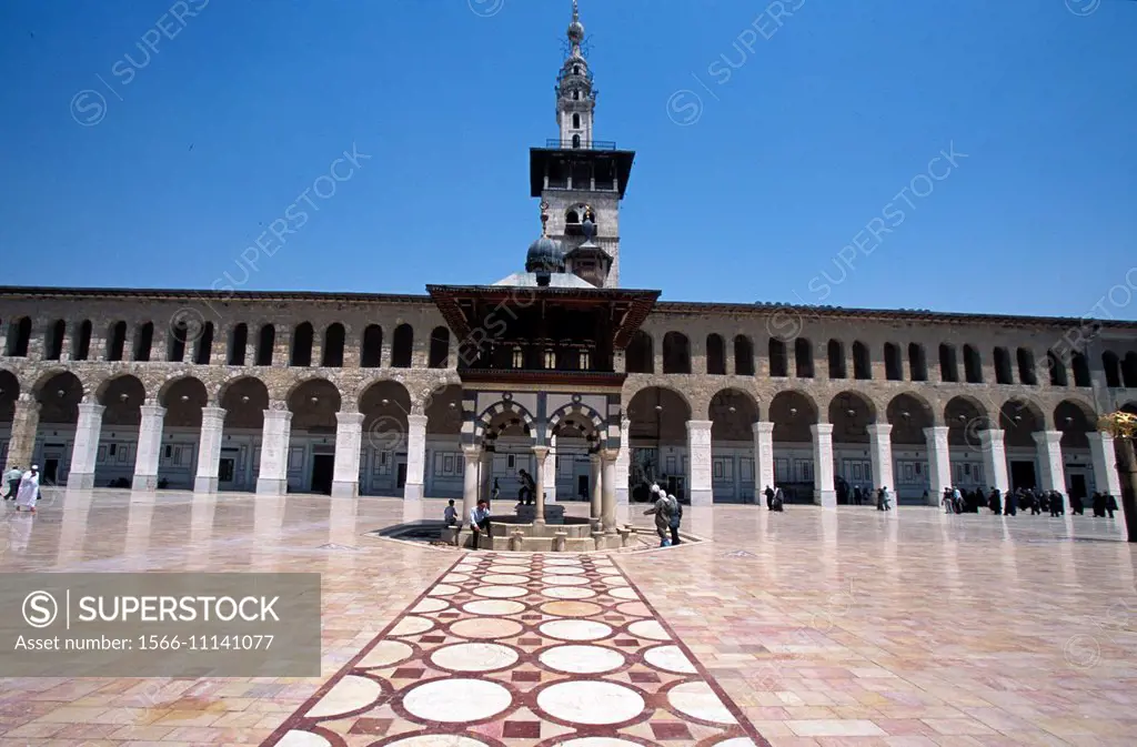 The Umayyad Mosque, also known as the Great Mosque of Damascus, Syria