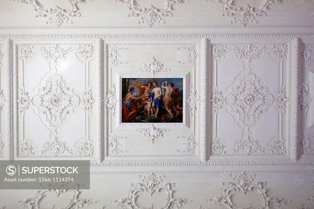 Russia, Saint Petersburg, Pushkin-Tsarskoye Selo, Catherine Palace, State Staircase ceiling