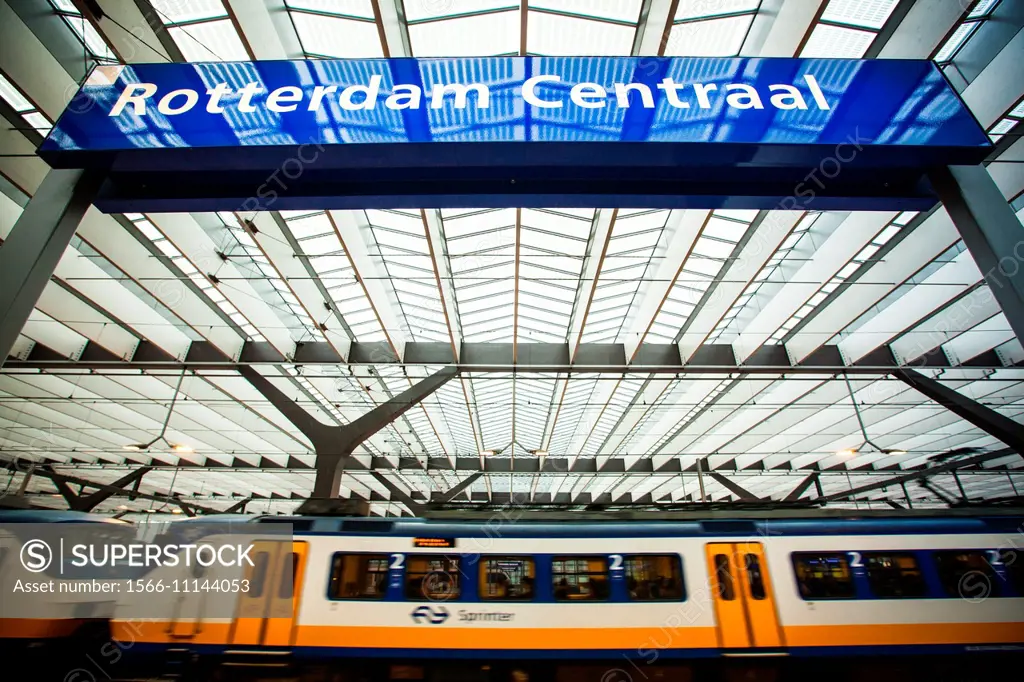 Rotterdam Centraal sign, Rotterdam, Holland.