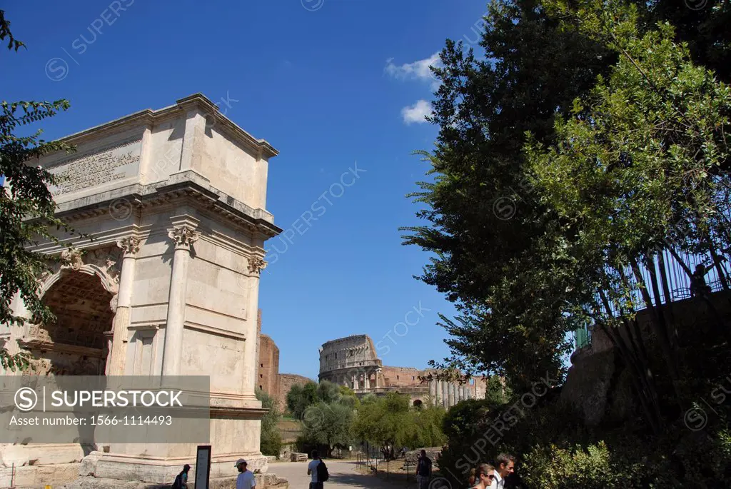 Arch of Titus, The Roman Forum, Campitelli, Rome, Lazio, Italy, Europe