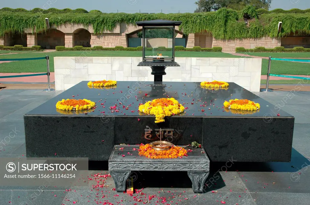 Delhi, India: Raj Ghat, the memorial to Mahatma Gandhi