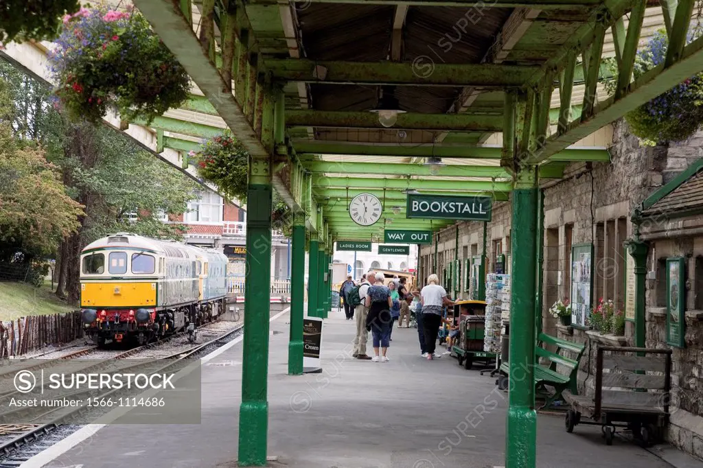 Swanage Steam Railway Station, Dorset, England, UK