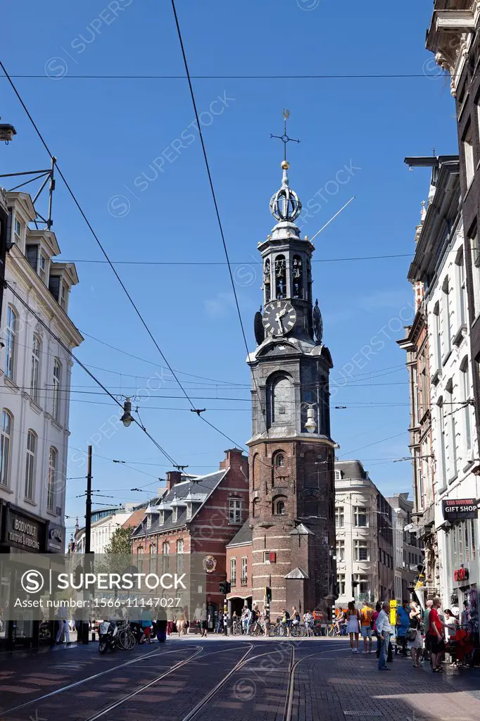 Munt tower in Amsterdam, Holland.