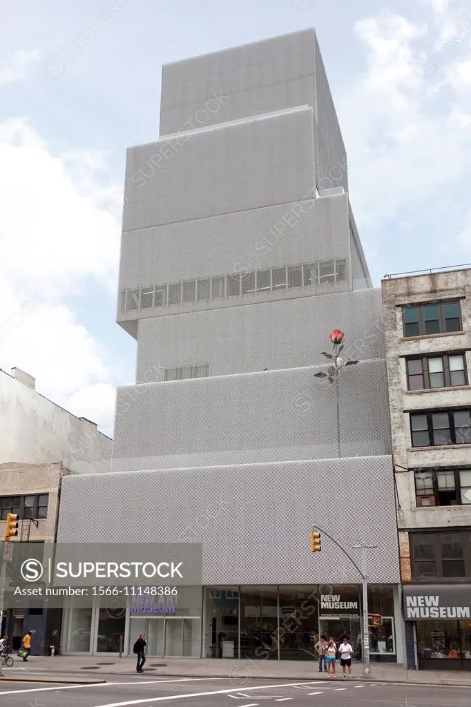Exterior of New Museum of Contemporary Art in Manhattan New York City USA.