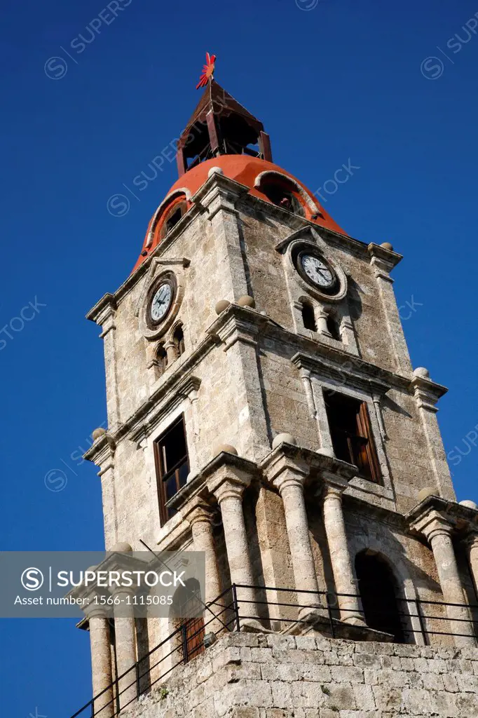 The Clock Tower, Rhodes Town, Rhodes, Greece