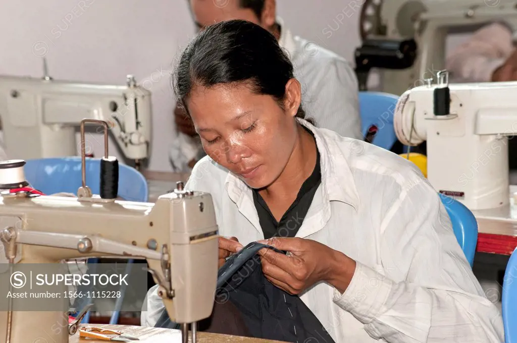 Vocational training for young women at the sewing school of the Life & Hope Association, Siem Reap, Cambodia