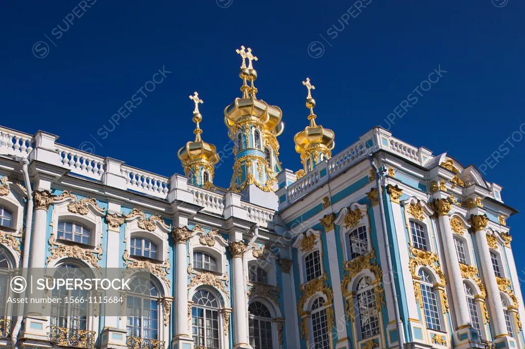 Russia, Saint Petersburg, Pushkin-Tsarskoye Selo, Catherine Palace Chapel detail