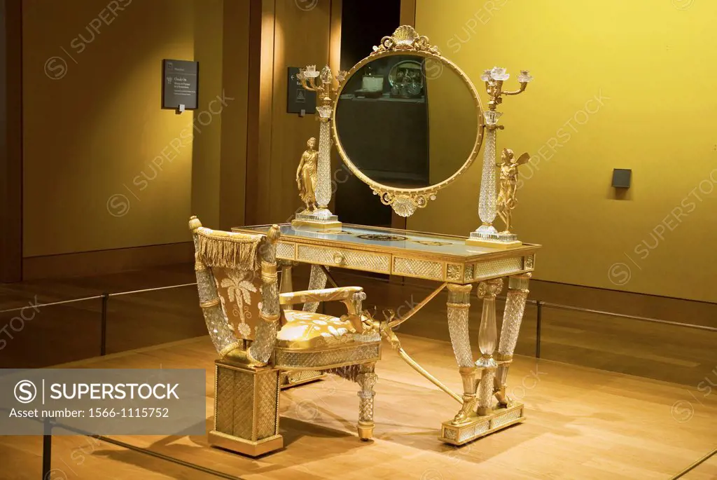 Dressing table at the New Empire Rooms, Louvre Museum, Paris, France