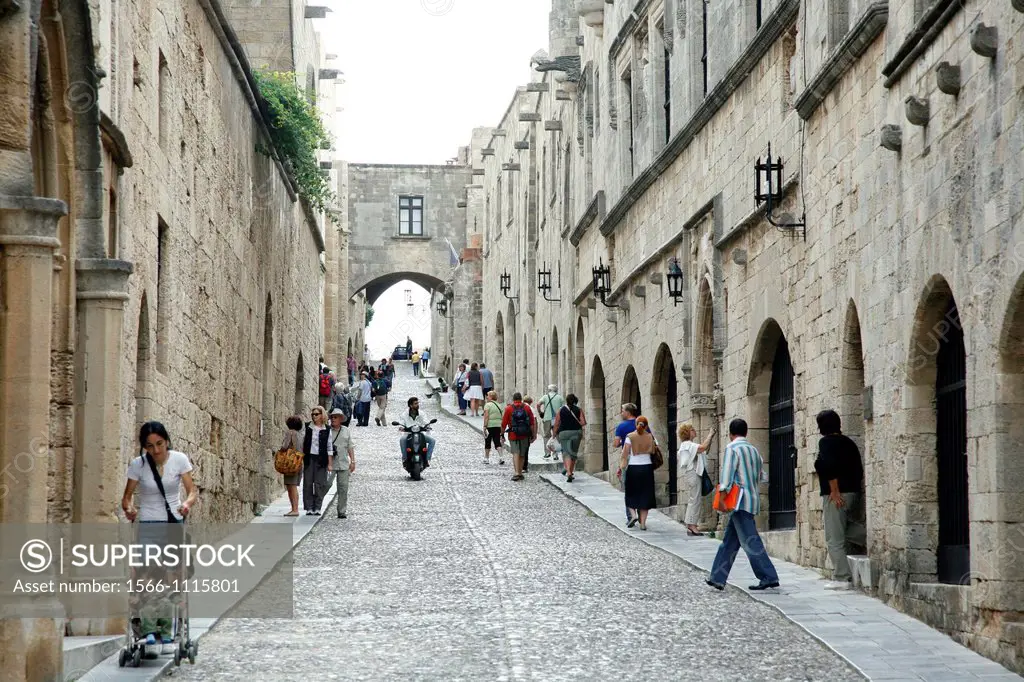 The Avenue of the Knights in Rhodes old Town, Rhodes, Greece