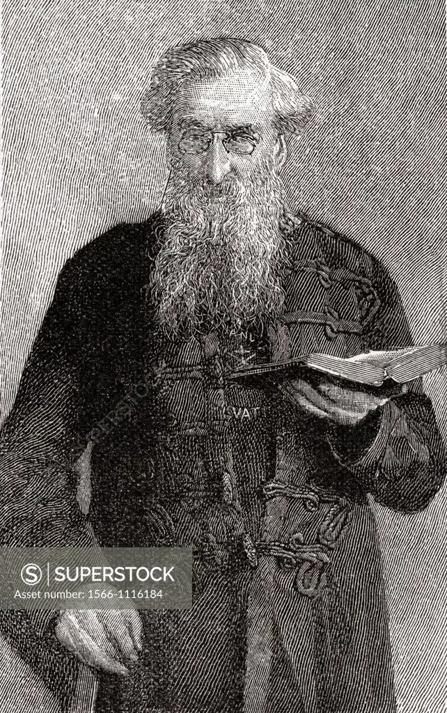 General William Booth, 1829-1912  British Methodist preacher who founded The Salvation Army  From The Strand Magazine published 1894