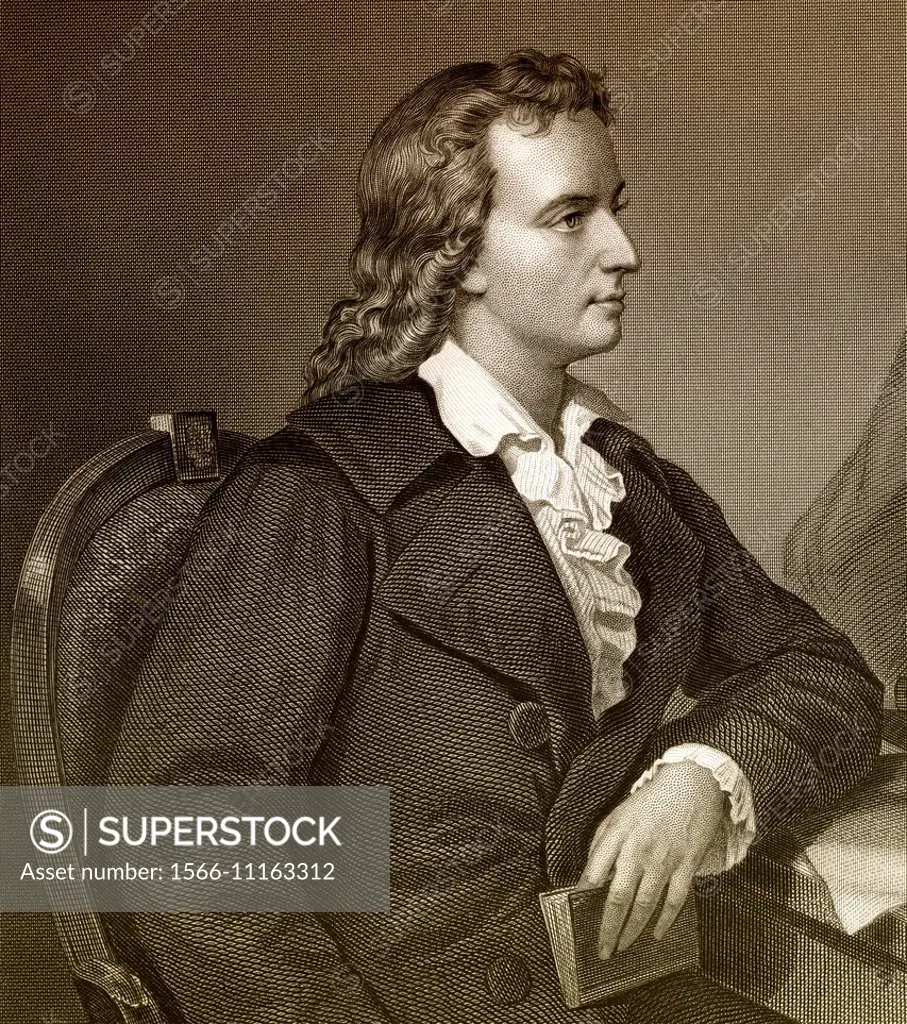 Johann Christoph Friedrich von Schiller, 1759-1805, a German poet, philosopher and historian,.
