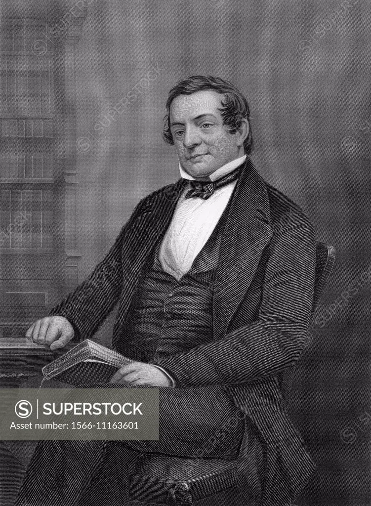 Washington Irving, 1783 - 1859, an American author and diplomat,.