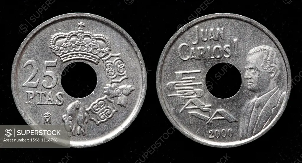25 Pesetas coin, Spain, 2000