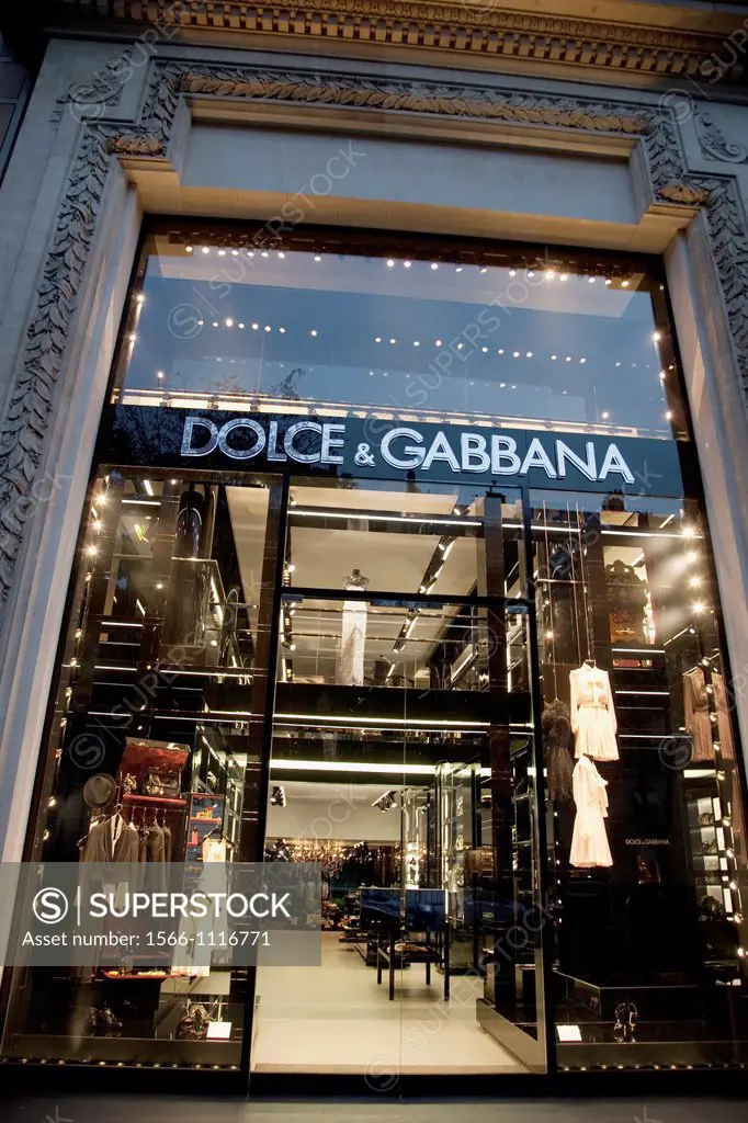 Dolce & Gabbana Shop on Avenue Montaigne, Paris, France