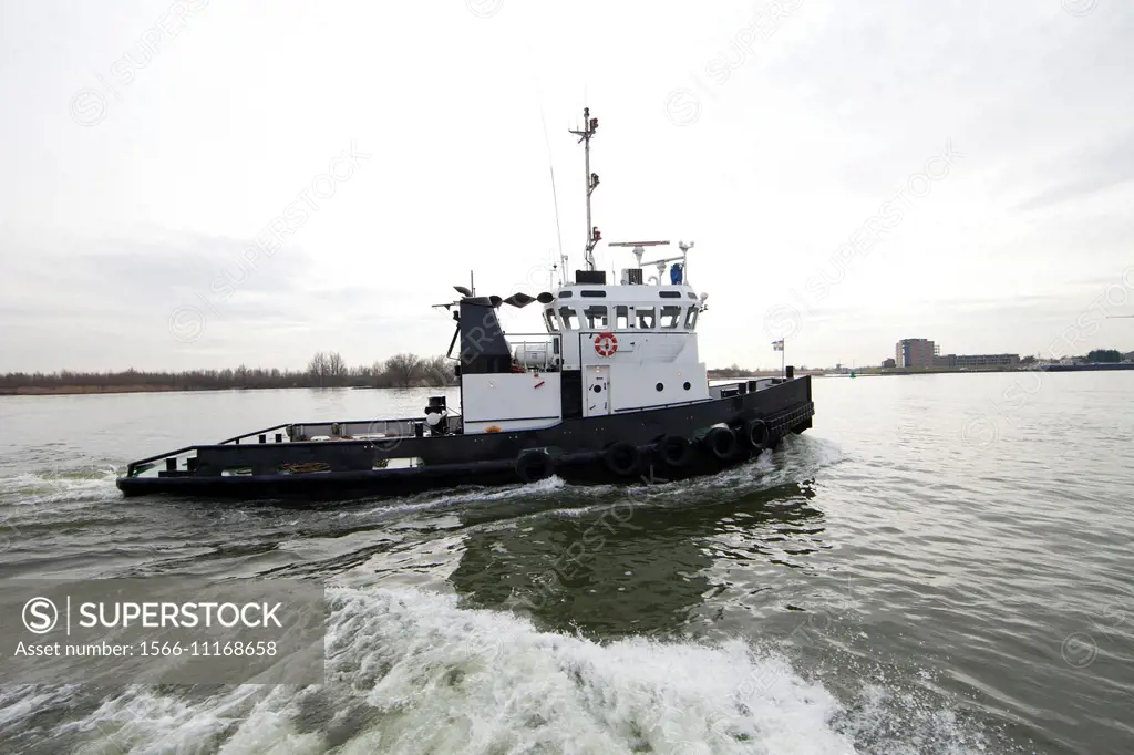 tugboat at the harbor of Rotterdam.