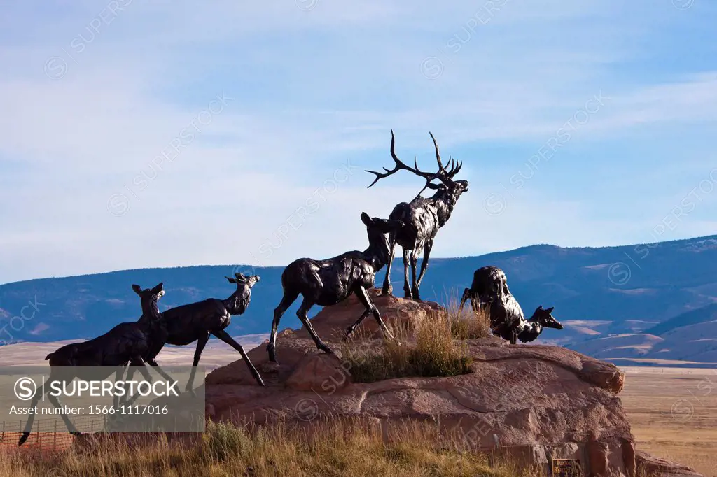 Elks Monument, Jackson city, Wyoming, USA