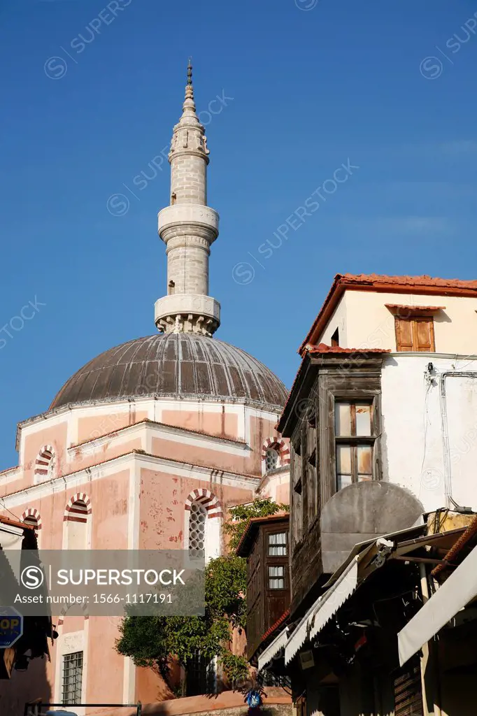 The Suleyman Cami Mosque at Rhodes old Town, Rhodes, Greece