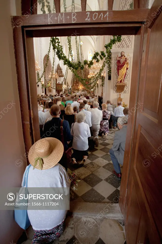 Catholic sunday mass in Poland