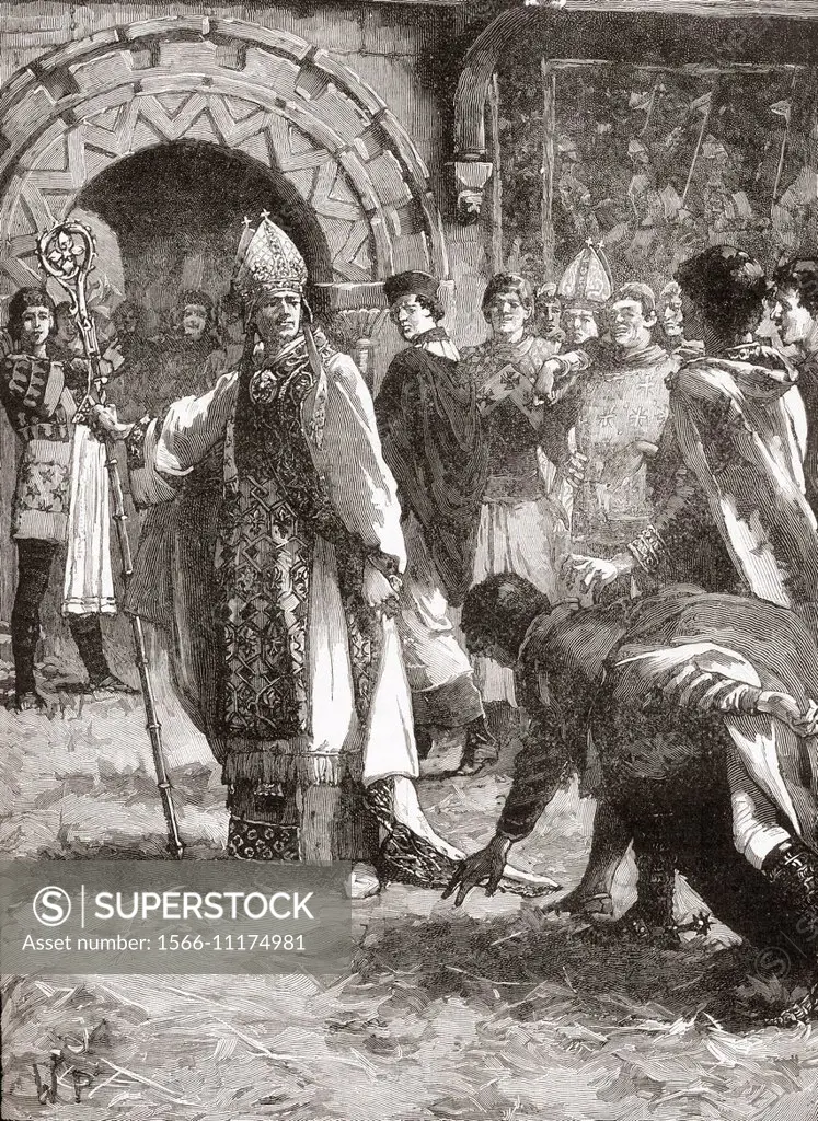 Thomas Becket at Northampton Castle, England, 8 October 1164. Thomas Becket, aka Saint Thomas of Canterbury, Thomas of London and later Thomas í Beck...