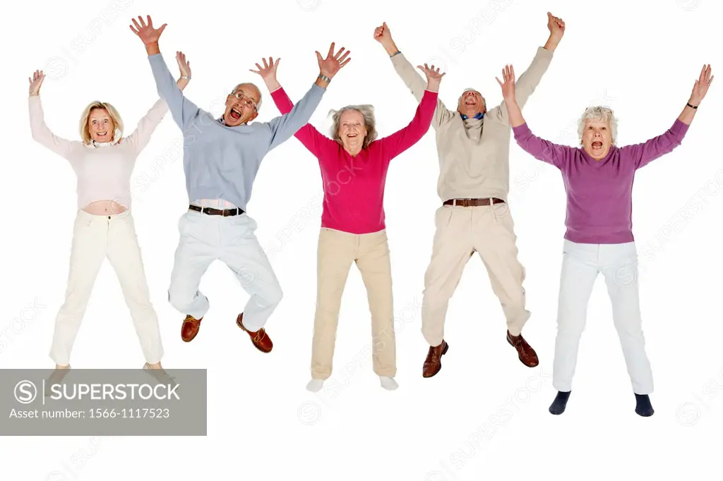 Seniors jumping