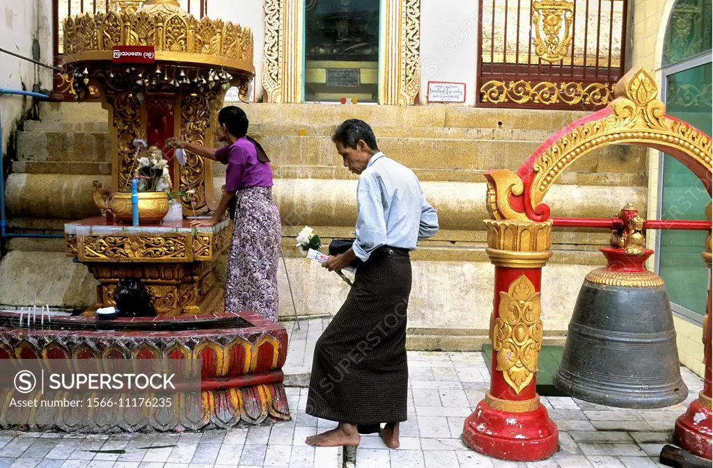 Shwedagon Pagoda in Rangoon.