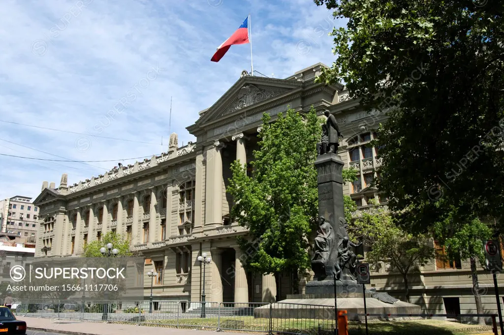 Santiago de Chile city. Ministry of Justice building.