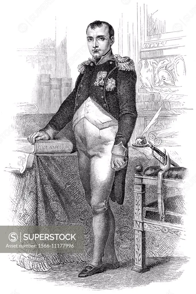 Napoleon Bonaparte, Emperor Napoleon I, 1769 - 1821, a French general, statesman and emperor,.
