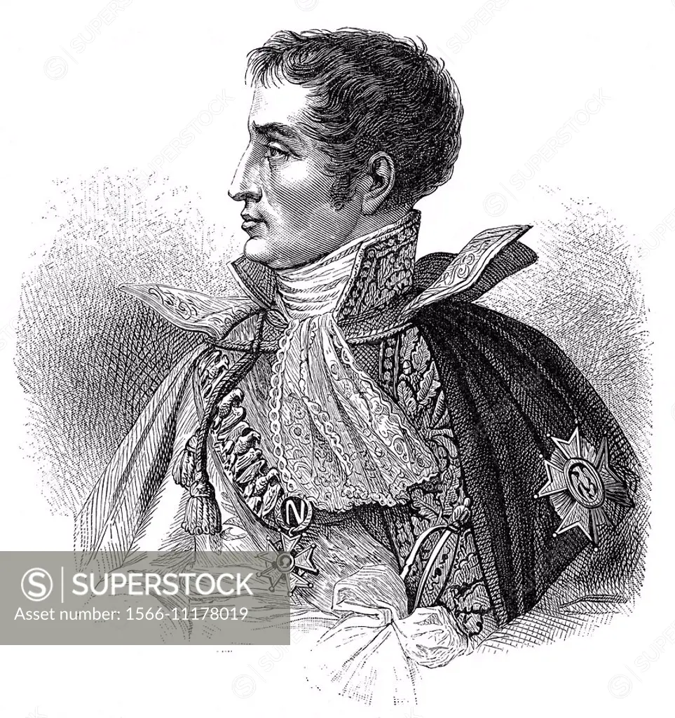 Joseph-Napoleon Bonaparte, José I., 1768 - 1844, King of Spain, King of Naples and Sicily.