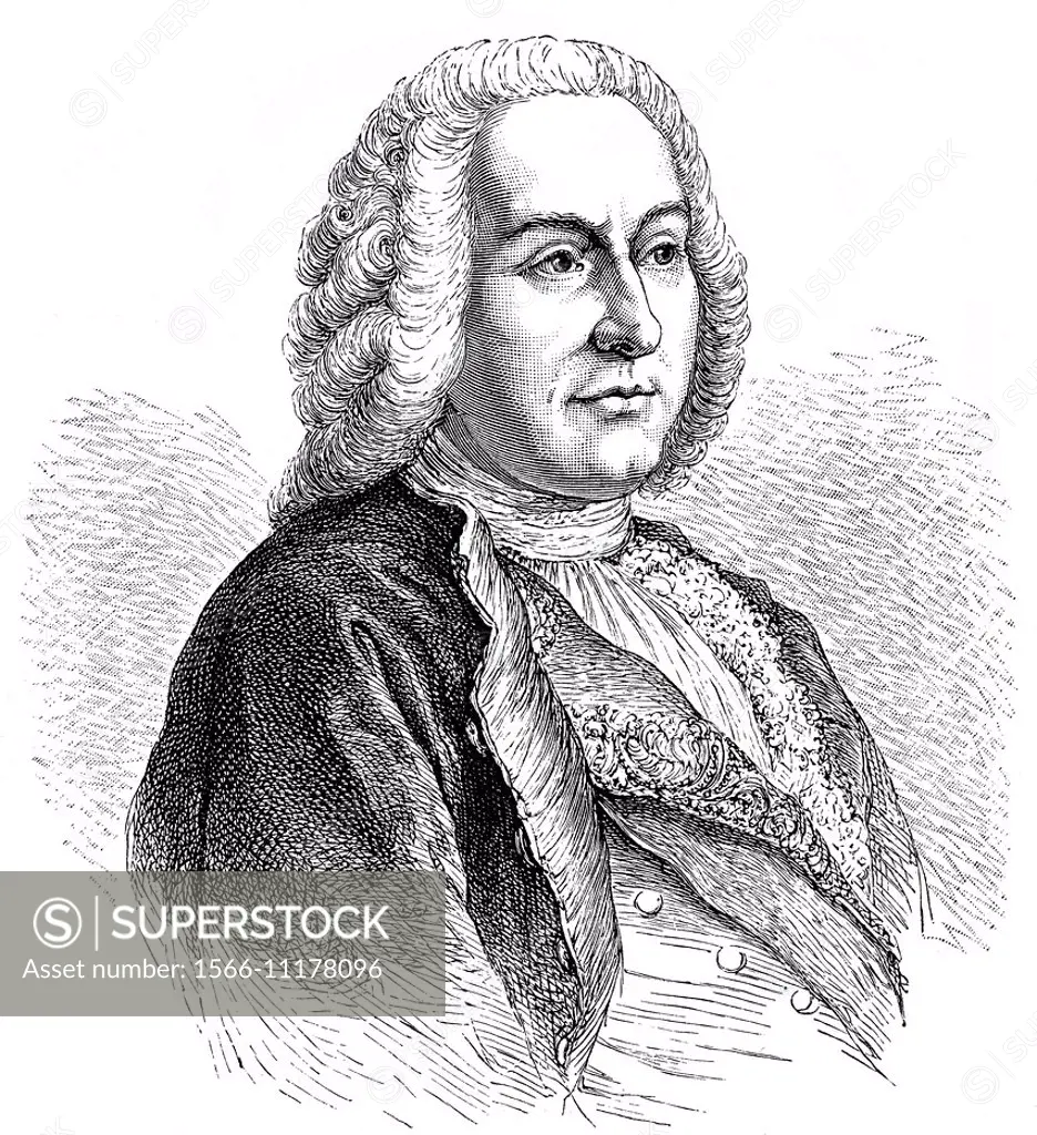 Joseph-François, Marquis Dupleix, 1697-1763, governor general of the French establishment in India,.