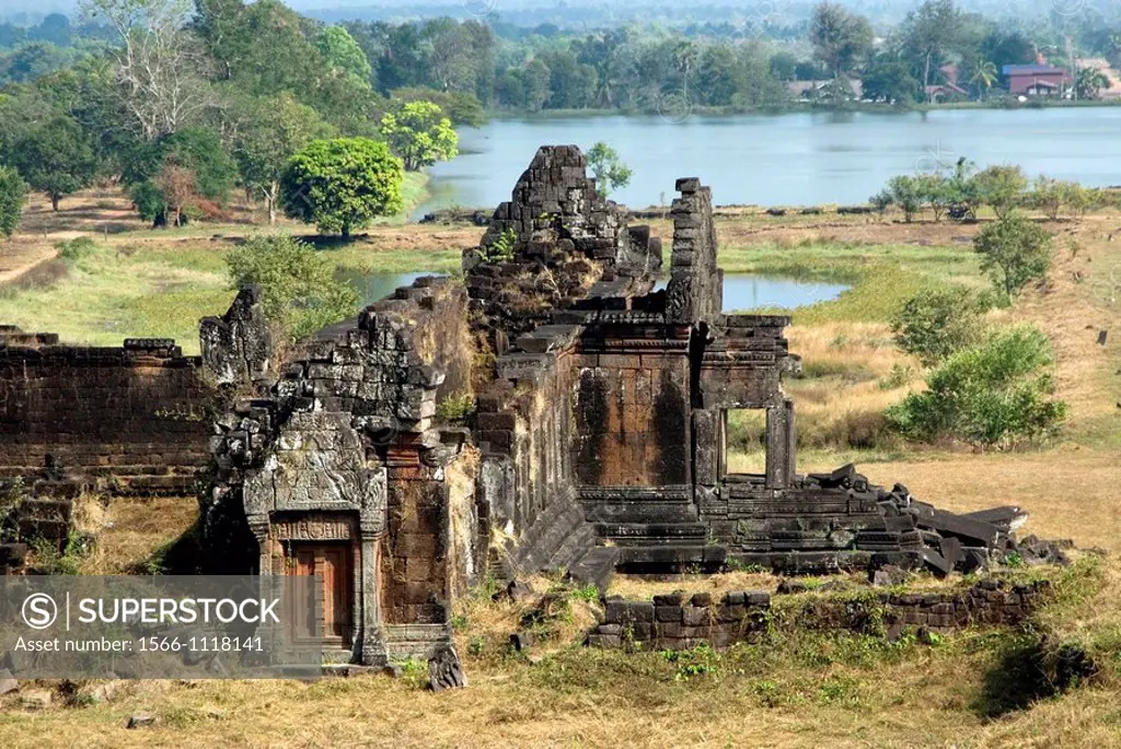 Laos, Champasak, archaelogical site of Wat Phou, Khmer Hindu temple