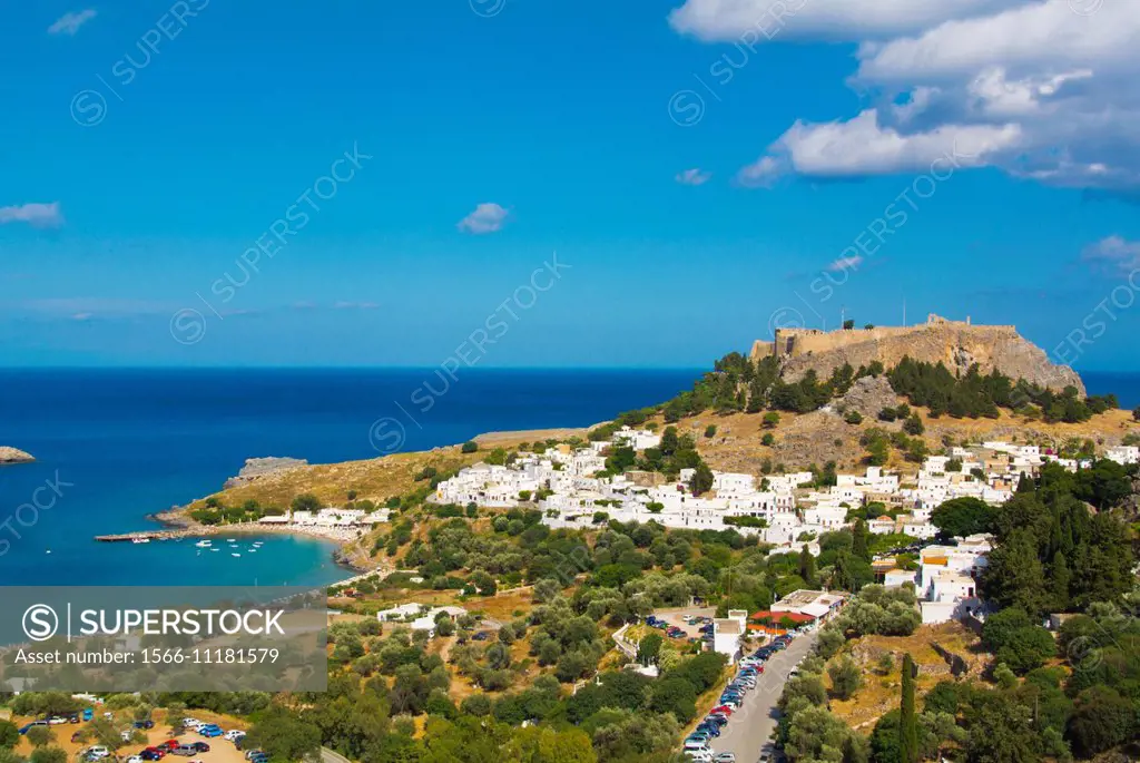 Lindos town, Rhodes island, Dodecanese islands, Greece, Europe.
