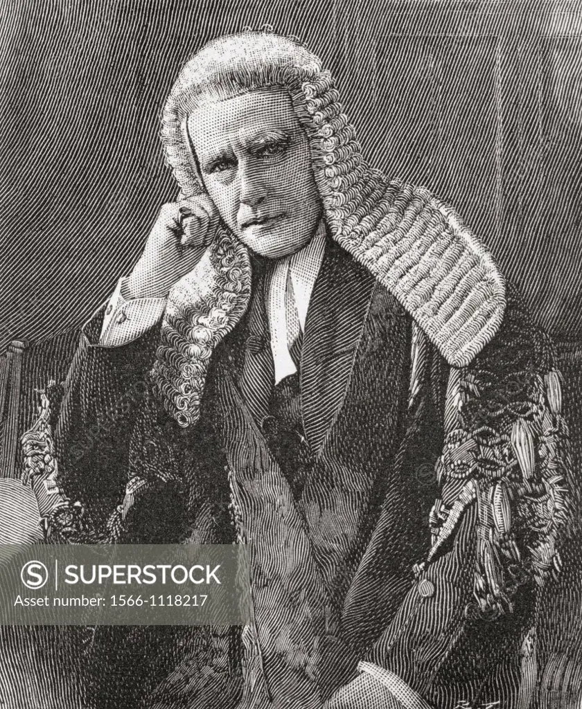Horace Davey, Baron Davey QC, 1833-1907  English judge and Liberal politician  From The Strand Magazine published 1894